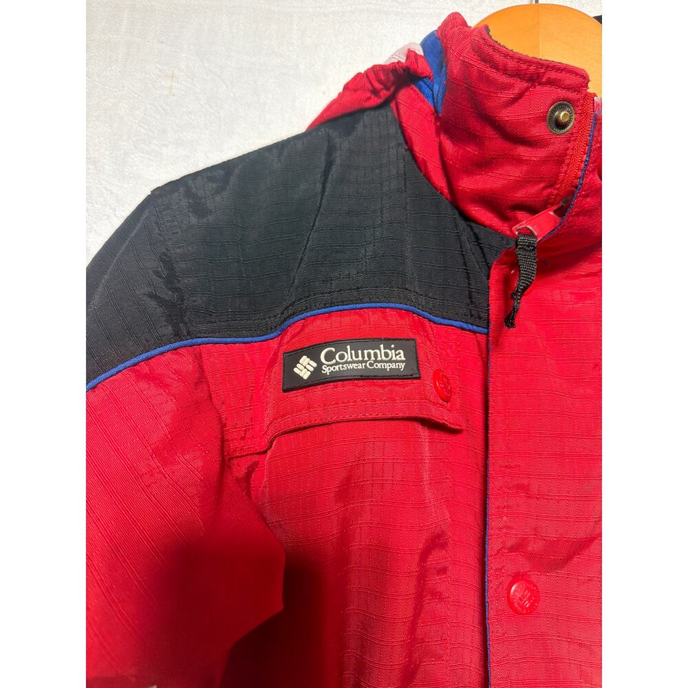 Columbia Snowsuit Ski Suit YOUTH 6 7 Red Black Tectonite READ VTG - Picture 3 of 6
